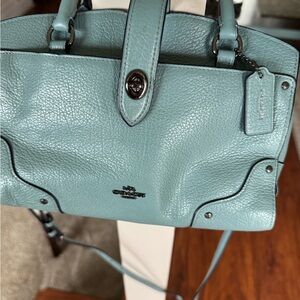 Coach Teal Leather Satchel